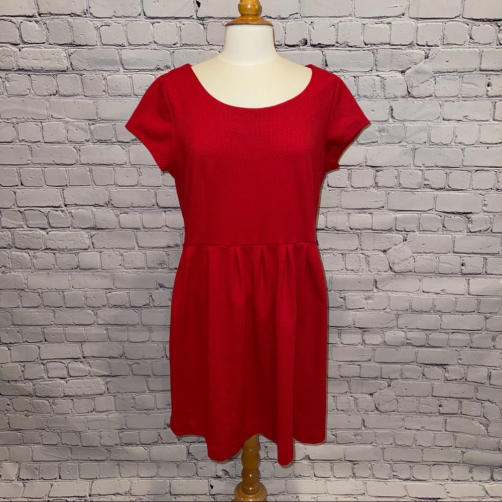 Elle Red A-Line Dress